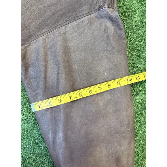 Vintage Wilsons Jacket Mens XL Brown Leather Bomber Aviator Flyers Full Zip - Picture 13 of 16